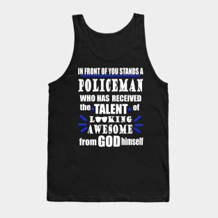 Police officer police gift saying official Tank Top